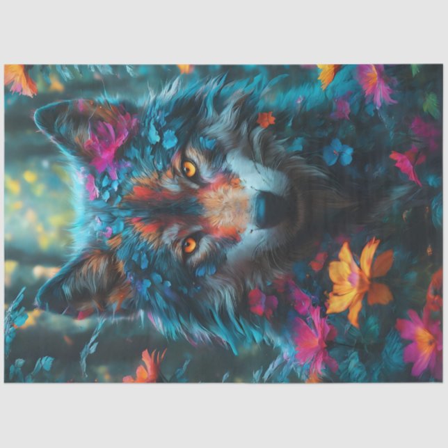 Papel De Seda Fantasy Wolf (Frente )