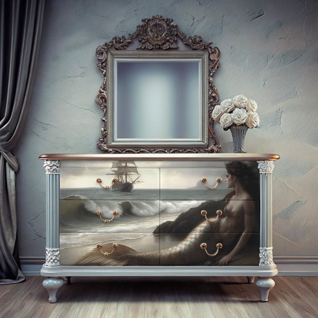 Papel De Seda Farewell Voyage Seremid Decoupage (Farewell Voyage Mermaid Decoupage Tissue Paper)