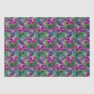 Papel De Seda Farinha de Peacock Rosa Púrpura