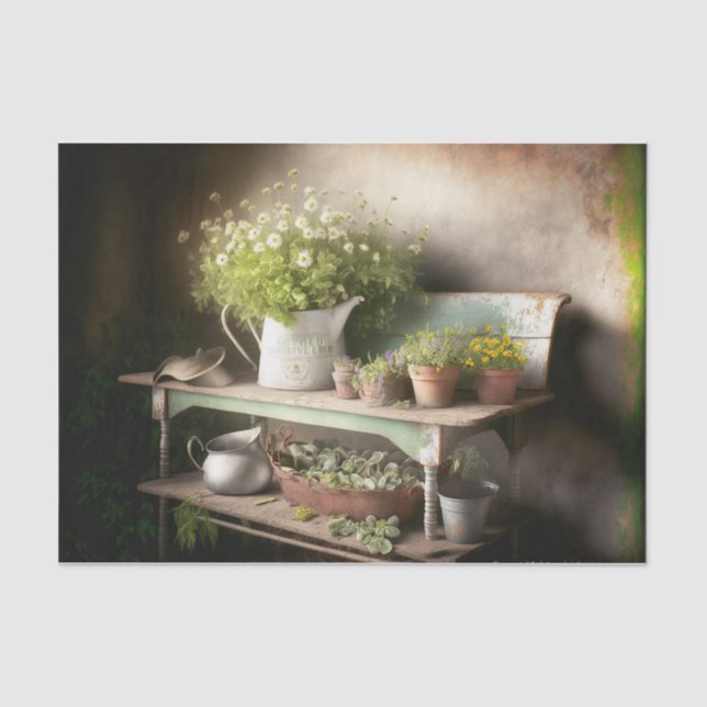 Papel De Seda Farmhouse Potting Bench (Frente )