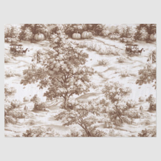 Papel De Seda Farmhouse Pumpkin Harvest Countryside Toile (7)