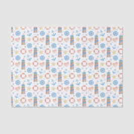 Papel De Seda Farol Náutico de Aquarela