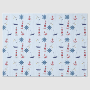 Papel De Seda Farol Náutico de Barcos à Vela