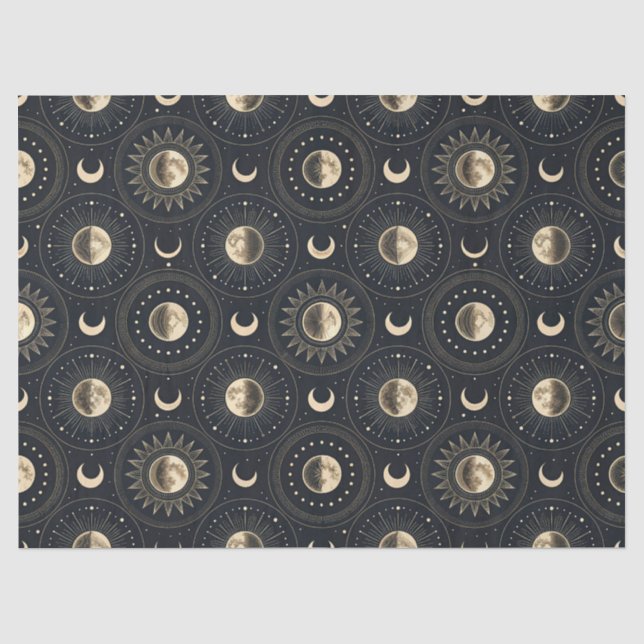 Papel De Seda Fase da Lua Celestial (4) (Frente )