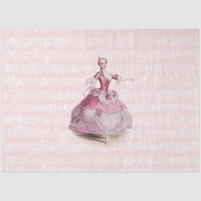 Papel De Seda Fashion Music Ephemera French (Frente )