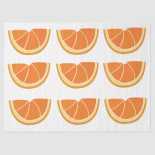 Papel De Seda Fatia de Fruta Laranja