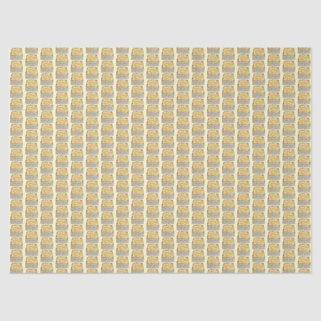 Papel De Seda Fatia de Kugel Jewish Noodle Casserole (Frente )