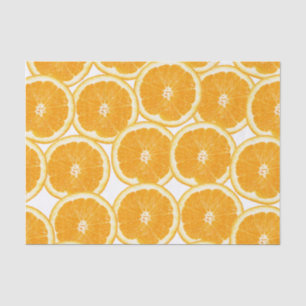 Papel De Seda Fatias da laranja do citrino do verão