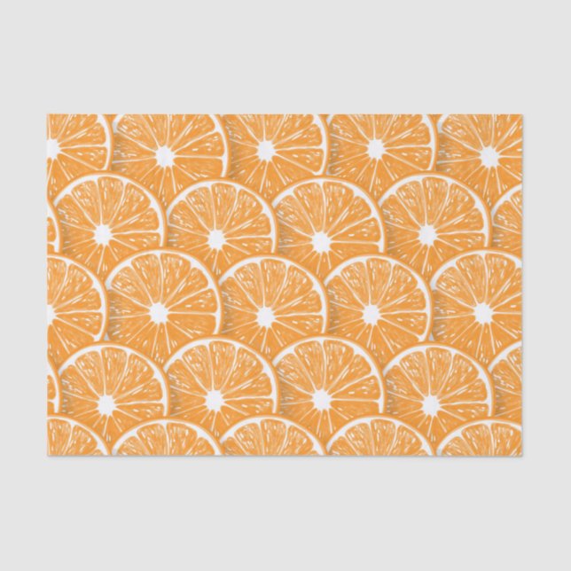 Papel De Seda Fatias de laranja (Frente )