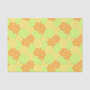 Papel De Seda Fatias de laranja, limão, limão