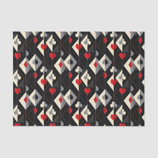 Papel De Seda Fatos de jogar cartas no pôquer. (Frente )