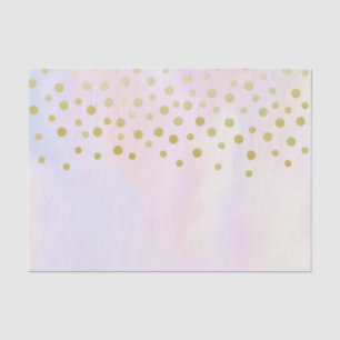 Papel De Seda Faux Dourada Confetti em Purple Watercolor