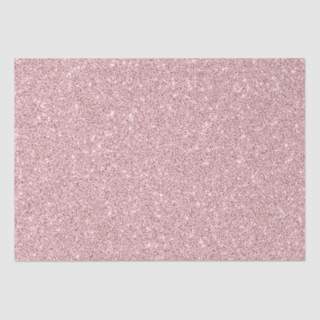 Papel De Seda Faux Dusty Rosa Glitter (Frente )