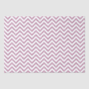 Papel De Seda Faux Glitter Chevron Rosa