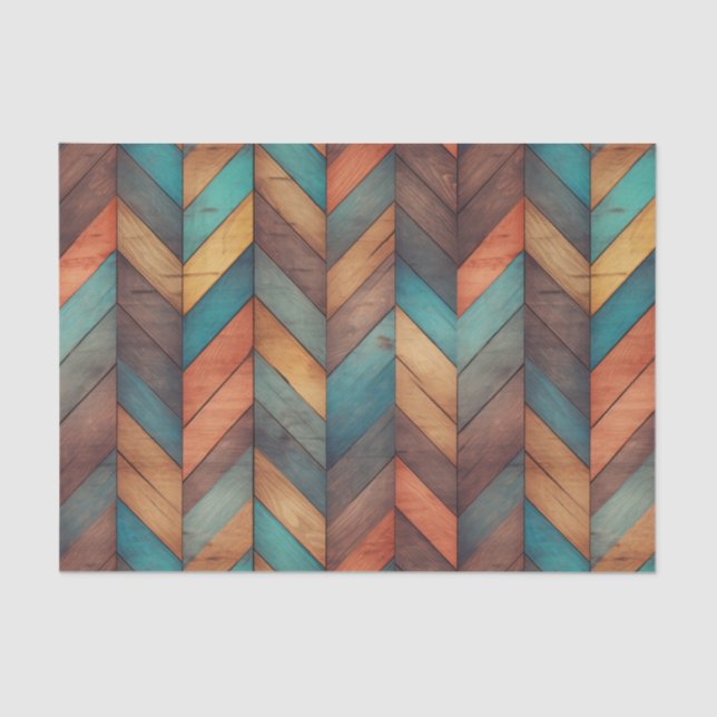 Papel De Seda Faux Western wood tiled (Frente )