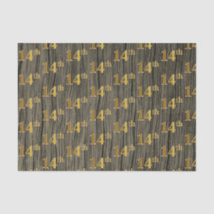 Papel De Seda Faux Wood, Faux Dourada 14 (Décimo Quarto)