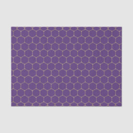 Papel De Seda Favo de Mel Roxo e Dourado (Design 16 Série Roxa)