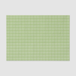Papel De Seda Favor Moderno com Padrão Xadrez Verde e Branco