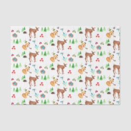 Papel De Seda Fawn de floresta e amigos