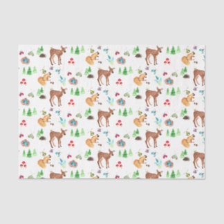 Papel De Seda Fawn de floresta e amigos