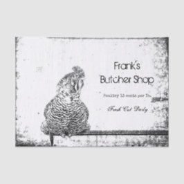 Papel De Seda Fazenda de galhardetes Textura Branca em Preto