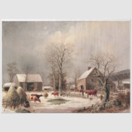 Papel De Seda Fazenda de vindima na desmontagem da pintura de in