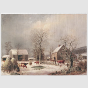 Papel De Seda Fazenda de vindima na desmontagem da pintura de in