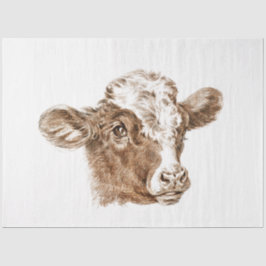 Papel De Seda Fazenda de Vintage da Ephemera Cow Calf