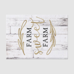 Papel De Seda Fazenda Doce Fazenda Casa de Campo em Madeira Bran