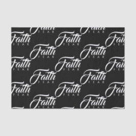 Papel De Seda Fé Sobre o Medo Preto