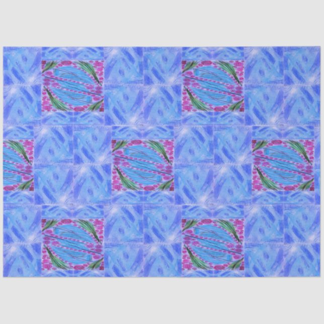 Papel De Seda Feather blue paper (Frente )