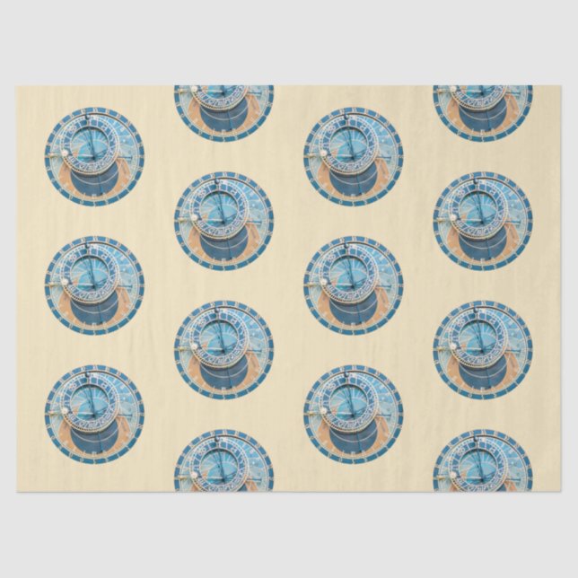 Papel De Seda Fechamento do Relógio Astronômico de Praga, R. Che (Frente )