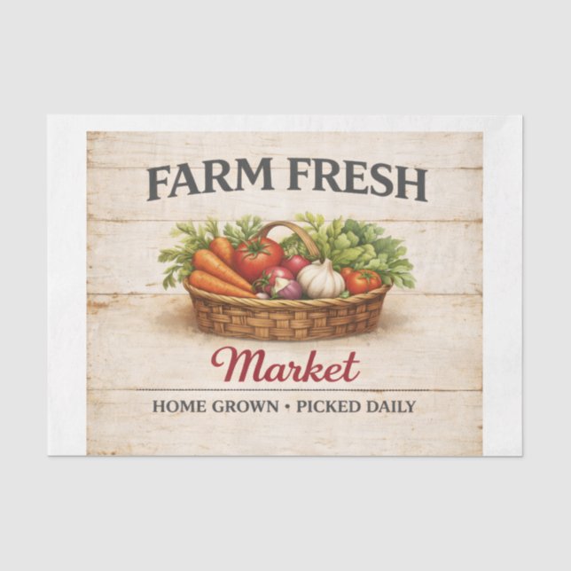 Papel De Seda Feira de Legumes (Frente )