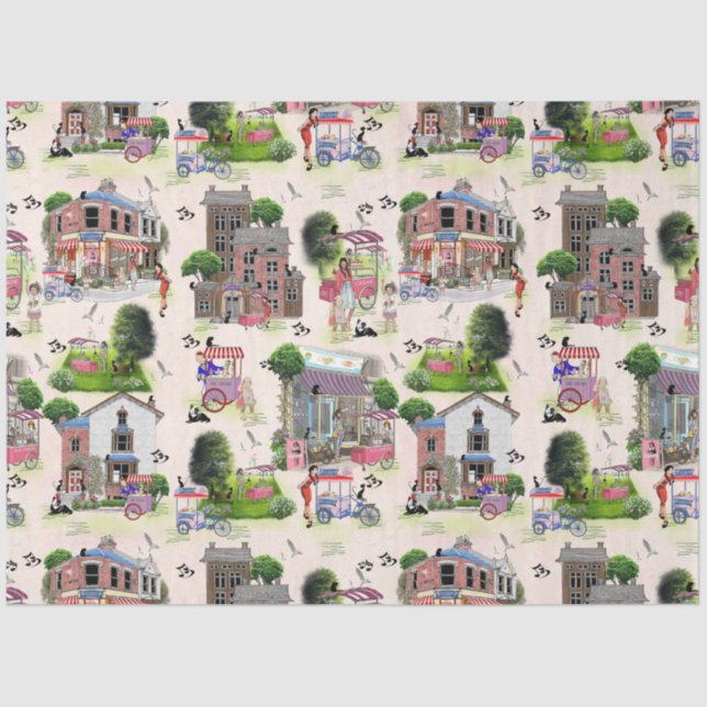 Papel De Seda Feira do País sorvete (Frente )