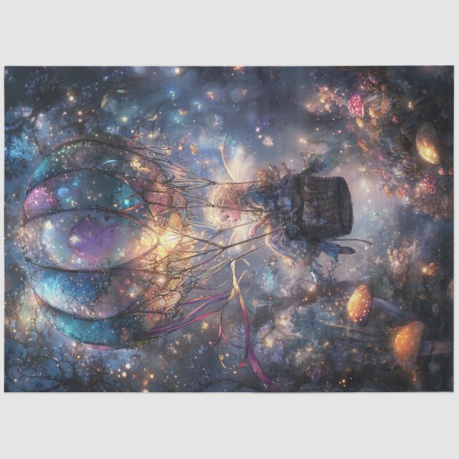 Papel De Seda Feira Whimsical de Dissociação no Balão (Frente )