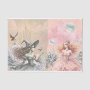Papel De Seda Feiticeira Má e Galinda Feiticeira de Oz Decoupage