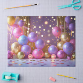 Papel De Seda Felicidade de Balão Festivo
