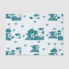 Papel De Seda Feline Friends. Adorable Kitten Duo.