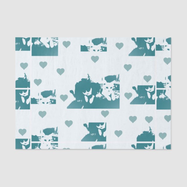 Papel De Seda Feline Friends. Adorable Kitten Duo. (Frente )