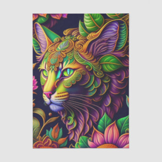 Papel De Seda Felino Colorido