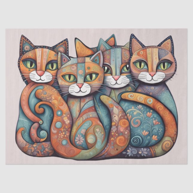 Papel De Seda felinos 3 (Frente )