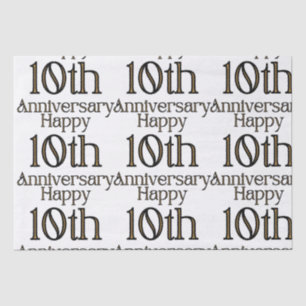 Papel De Seda Feliz 10º Aniversário