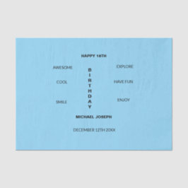 Papel De Seda Feliz 18º Aniversário, Fofo e Incrível