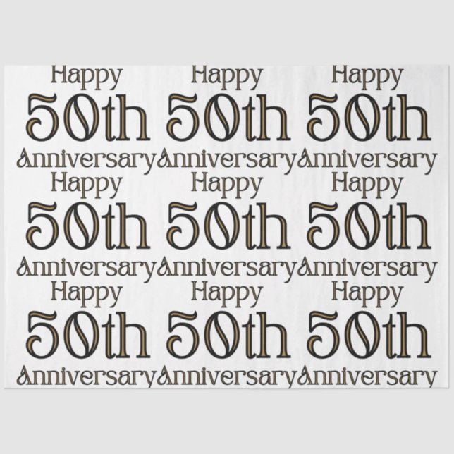 Papel De Seda Feliz 50º Aniversário (Frente )