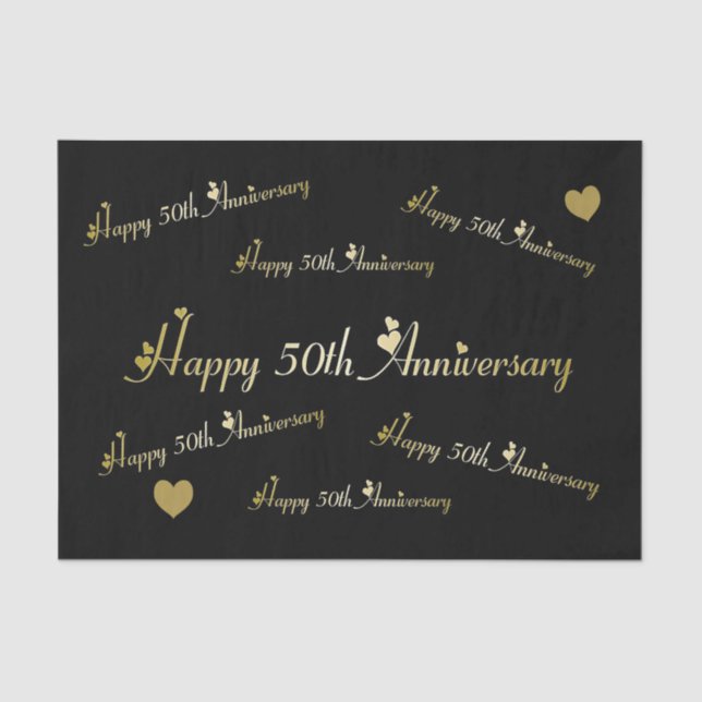 Papel De Seda Feliz 50º Aniversário (Frente )