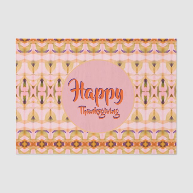 Papel De Seda Feliz Ação de Graças (Frente )