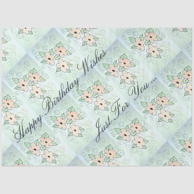 Papel De Seda Feliz aniversário (Frente )