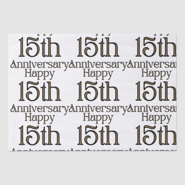 Papel De Seda Feliz aniversário de 15 (Frente )