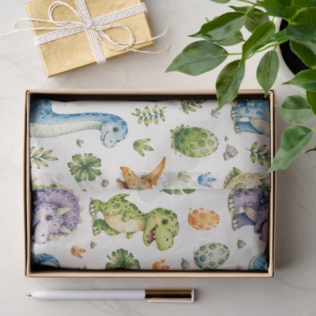 Papel De Seda Feliz Aniversário Dino-Mite (Presente)