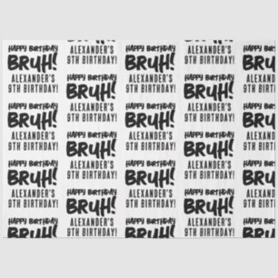 Papel De Seda Feliz Aniversário do Bruh Boy Teenager Boy